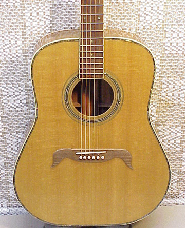 Dreadnaught-Style Koa 2-piece Front 3/4 View